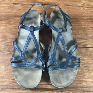NAOT “Dorith” Blue Leather Strappy Sandals Women’s Size 9 (40) Shoes